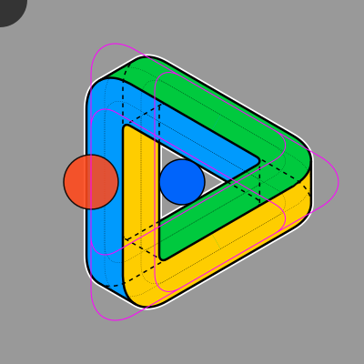 Penrose triangle (animated) clipart