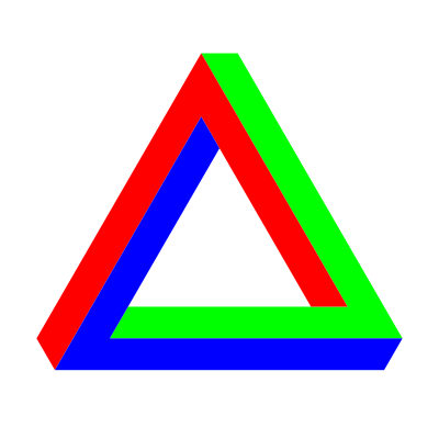 Penrose Triangle RGB clipart
