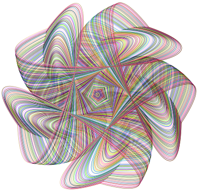 Pentagonal Plasma Storm No BG clipart