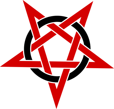 Pentagramme Rouge et Noir clipart