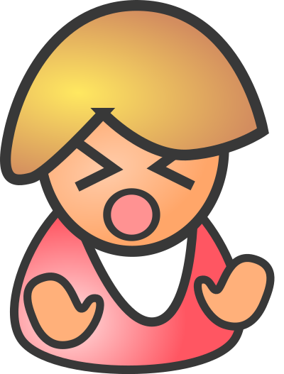 People biz - female sad clipart