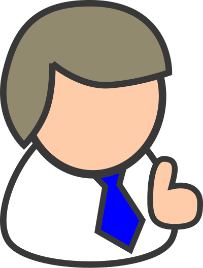 People biz - male blue clipart