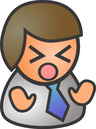 People biz - male sad clipart