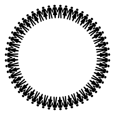 People Circle Silhouette clipart
