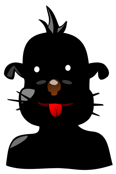 People faces: dog clipart