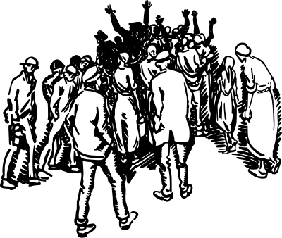 People Gathered in Protest clipart