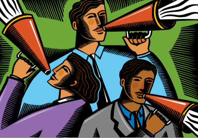 People Speaking Up clipart