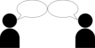 People talking, bubbles clipart
