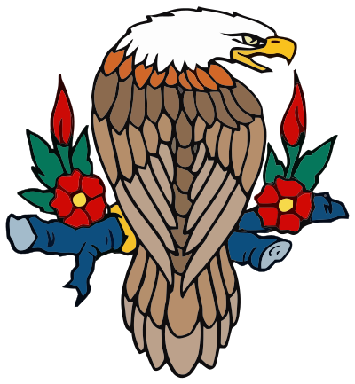Perched Bald Eagle clipart