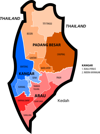 Perlis new electoral map clipart