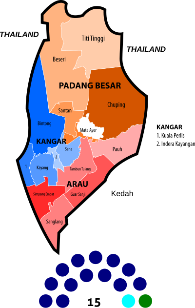 Perlis State Legislative Assembly Constituencies (2013) clipart