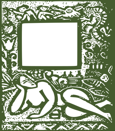 Person and Dragon Frame clipart
