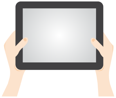 Person Holding Tablet clipart