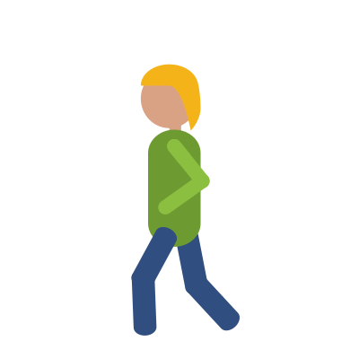 Person walking clipart