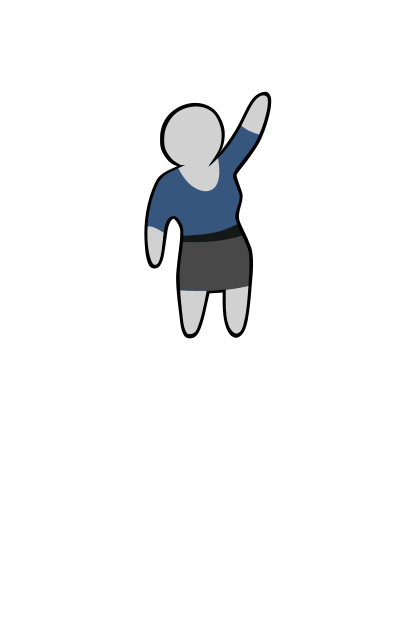 Person with dress clipart