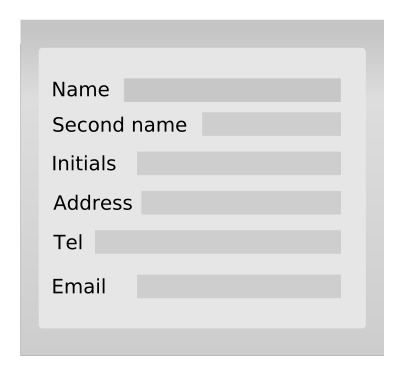 Personal information clipart