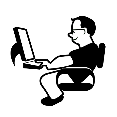 Personnage-ordinateur clipart