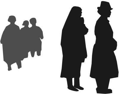 Persons at burial clipart