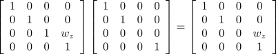 Perspective projection matrix clipart