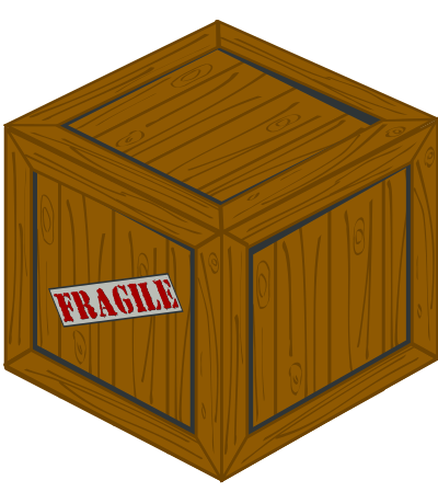 Perspective Wooden Crate clipart