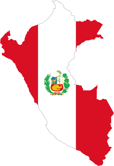 Peru Flag Map clipart