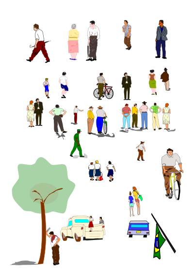 PESSOAS PARA CENA clipart