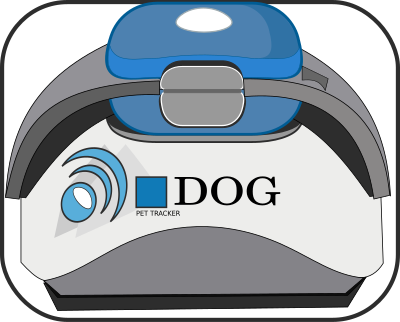 Pet GPS tracker clipart