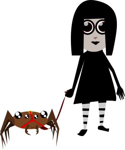 Pet Spider Girl clipart