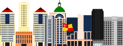Petaling Jaya buildings compilation clipart