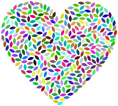 Petals Heart Prismatic clipart