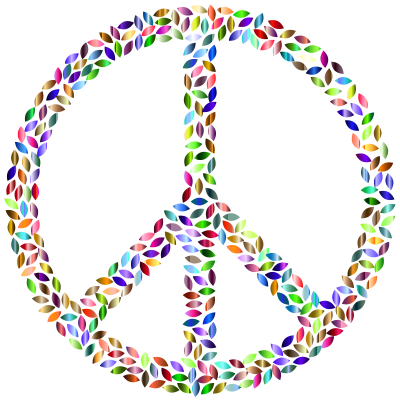 Petals Peace Sign Prismatic 2 clipart
