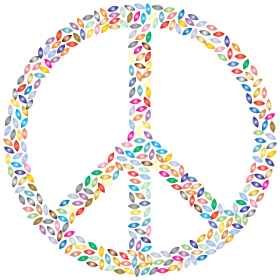Petals Peace Sign Prismatic 3 clipart