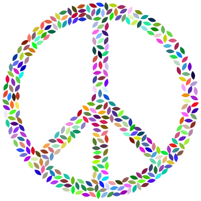 Petals Peace Sign Prismatic clipart