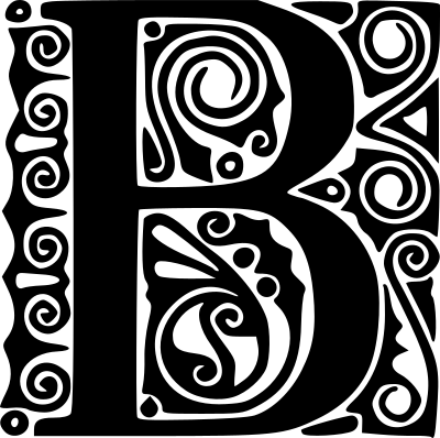 Peter Behrens Alphabet 1908 (B) clipart