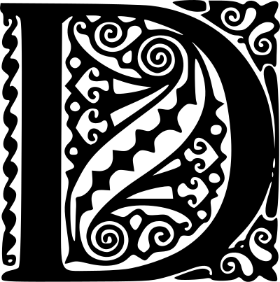 Peter Behrens Alphabet 1908 (D) clipart
