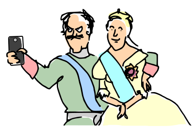 Peter I and Catherine I by Rones clipart