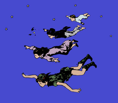 Peter Pan Flying clipart