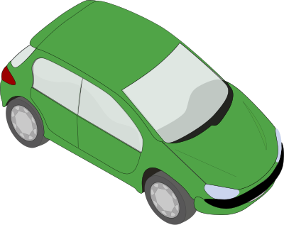 Peugeot 206 green clipart