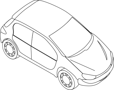 Peugeot206blue 1 clipart