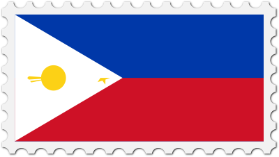 Philippines flag stamp clipart