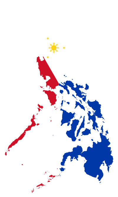 Philippines Map Flag clipart