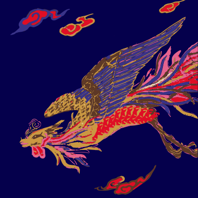 Phoenix Chinese Handmade Style clipart