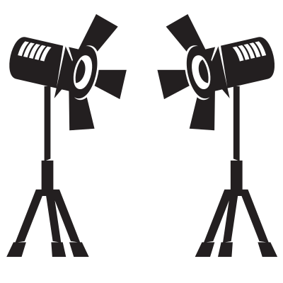 Photo studio lighting equipment clipart