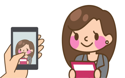 Photo with a Smartphone clipart