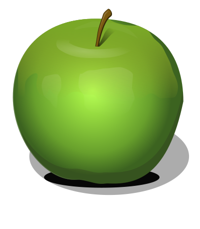 Photorealistic Green Apple clipart