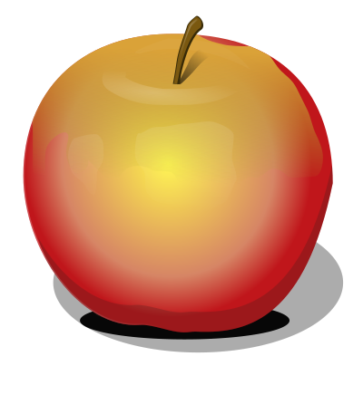 Photorealistic Red Apple clipart