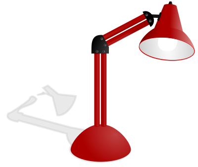 Photorealistic Red Lamp clipart