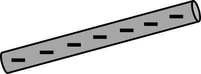 Physic diagram: charged rod clipart