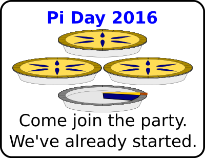 Pi Day 2016 clipart