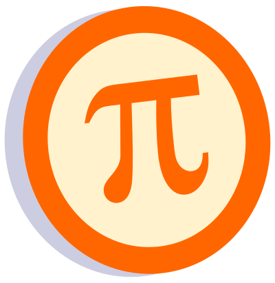 Pi Symbol in a Circle clipart
